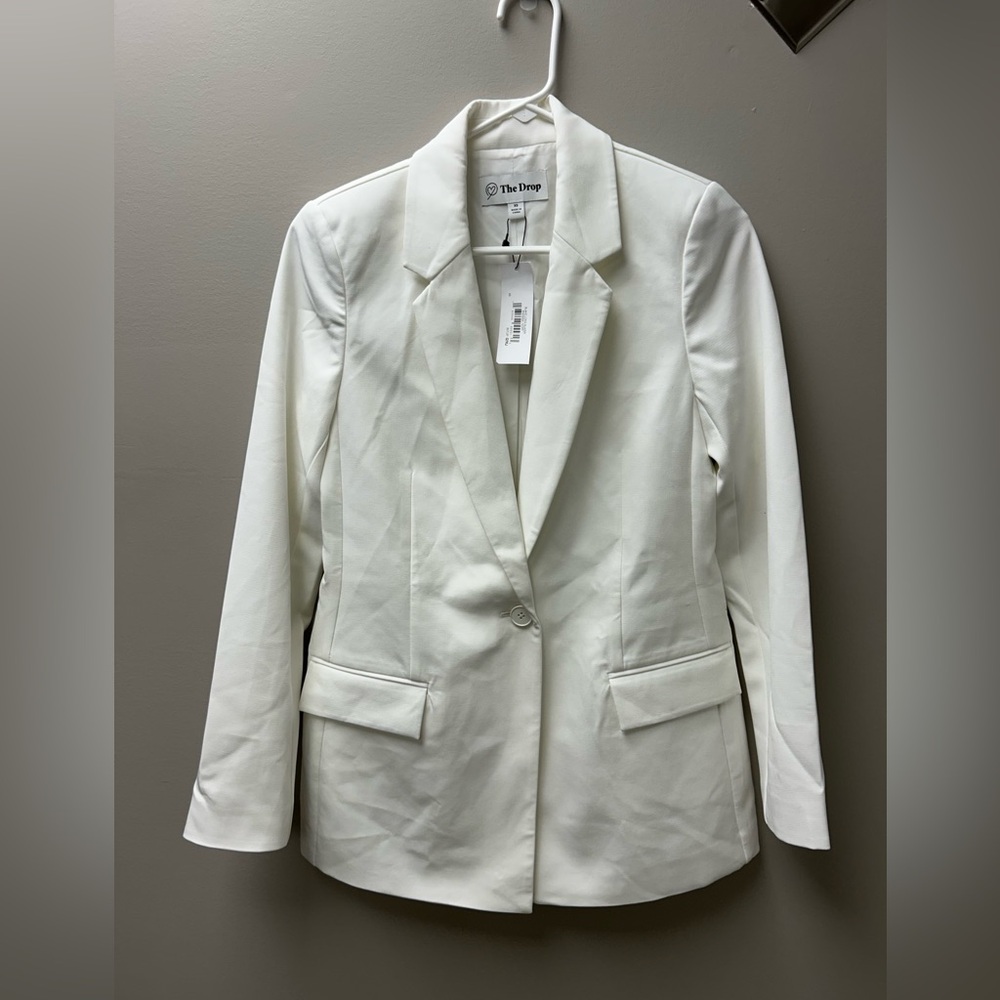 The Drop Blake Long Blazer Ivory - Picture 2 of 5